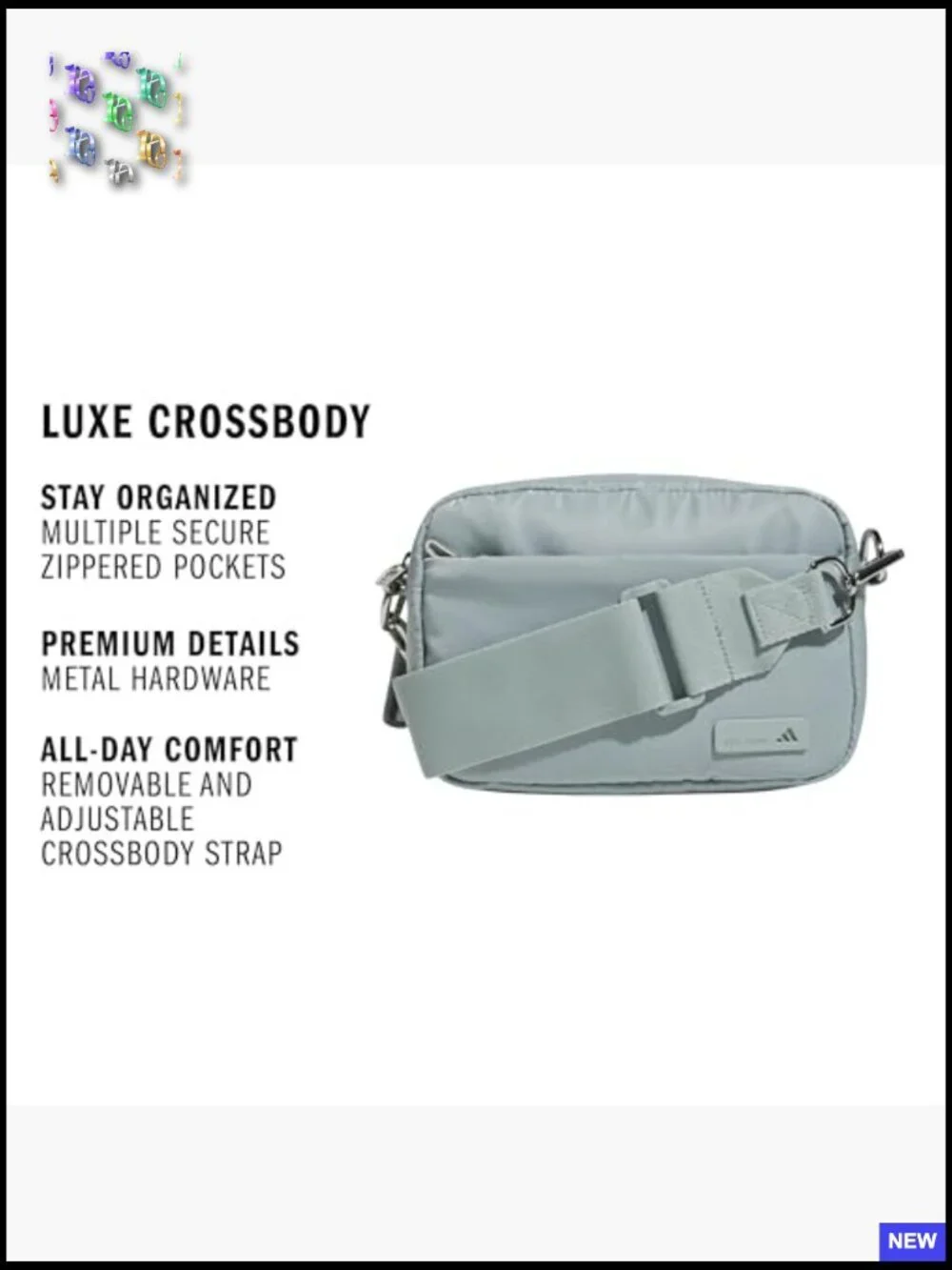 Premium Crossbody Bag Adjustable Strap Multiple Pockets Durable Polyester Chic